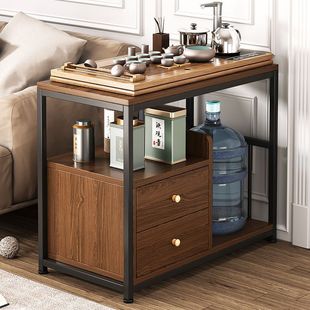 Tea Cabinet with Wheels, Movable Small Side Table, Small Table, Coffee Table, Tea Table, Side Cabinet, Tea Table, Small Weidong Next to the Sofa