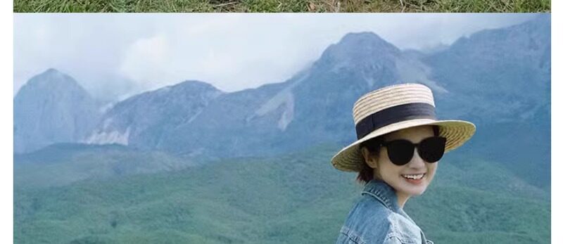 Áo khoác denim ngắn dáng rộng cổ polo cho nữ, dài tay, phong cách giản dị — Áo khoác bò dài tay, Màu nâu (trà nâu), màu xanh chi tiết 19