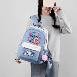 跨境新款印花双肩包青少年女孩男孩书包笔记本电脑背包