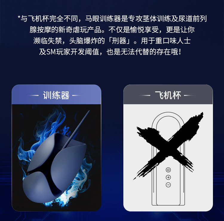 Vibrating Urethral Training Device for Men, Silicone Button-Control Desensitization Toy — detail image 16