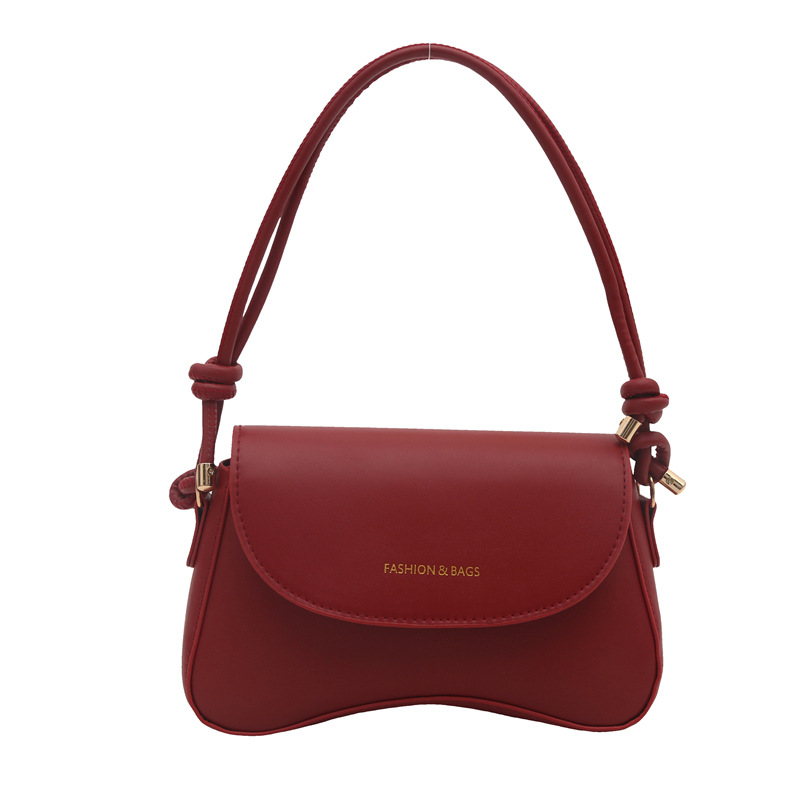 Hong Kong retro color sólido bolso de mujer de estilo extranjero 2025, primavera coreana de textura bolso de hombro de moda bolso de moda