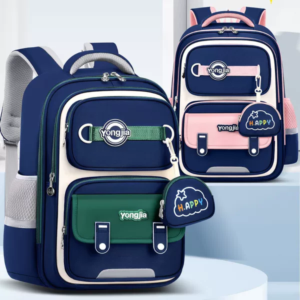Children's Schoolbags, Cartoon Primary School Students' Burden-Reducing Backpacks, Lightweight Waterproof Casual Large-Capacity Backpacks, Spine-Protecting Schoolbags