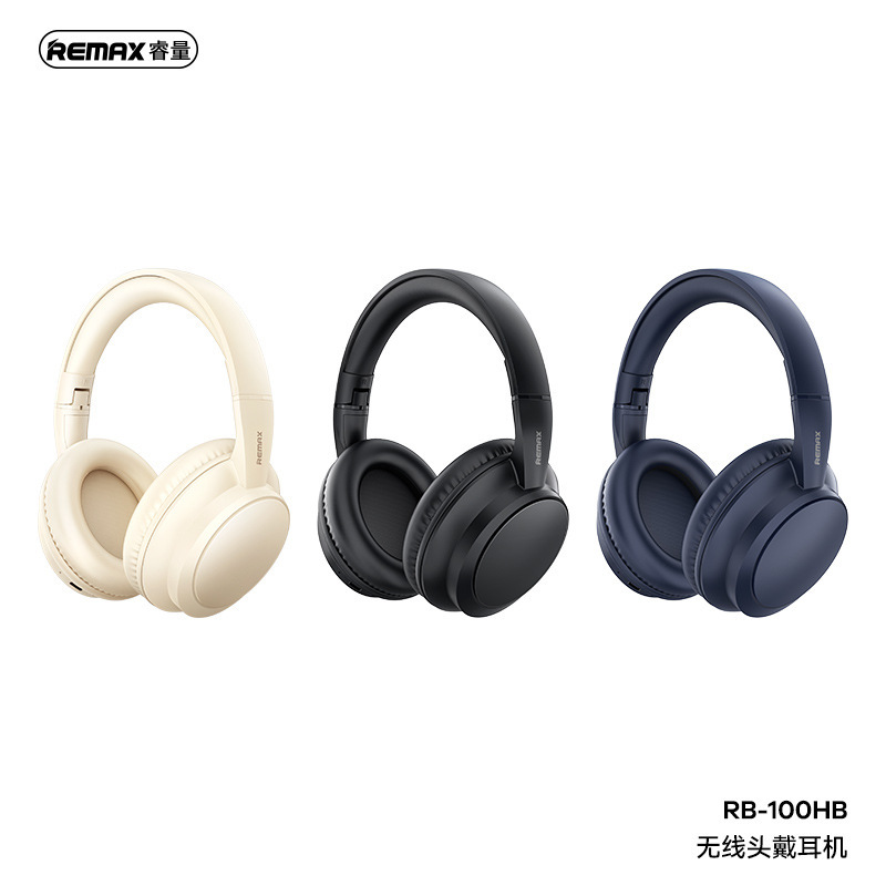 REMAX wireless 5.4 bluetooth headset soft foldable HIFI high fidelity headset 100HB