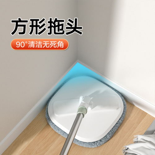 New rotating flat mop bucket, hand wash free, lazy household wholesale clean and dirt separation mop mop, one mop clean