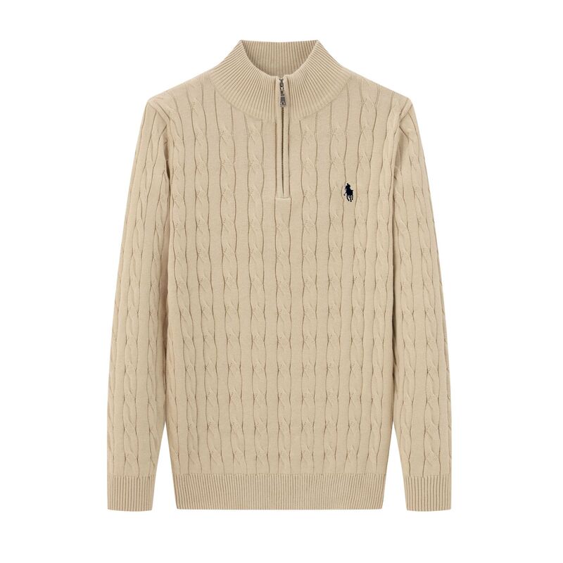 Autumn and Winter New Rl Pony Logo Men's Knitwear Stand Collar Zipper Pullover Paul Knitwear Men's Pure Cotton Embroidered Knitwear Autumn and Winter New Rl Pony Logo Men's Knitwear Stand Collar Zipper Pullover Paul Knitwear Men's Pure Cotton Embroidered Knitwear