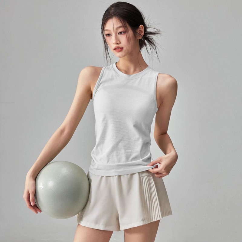 女性用サマースポーツベスト、ノースリーブ、多用途、通気性、ヨガ、速乾性、ランニングトレーニング、女性用ルーズフィットネスウェア、スポーツトップス|undefined