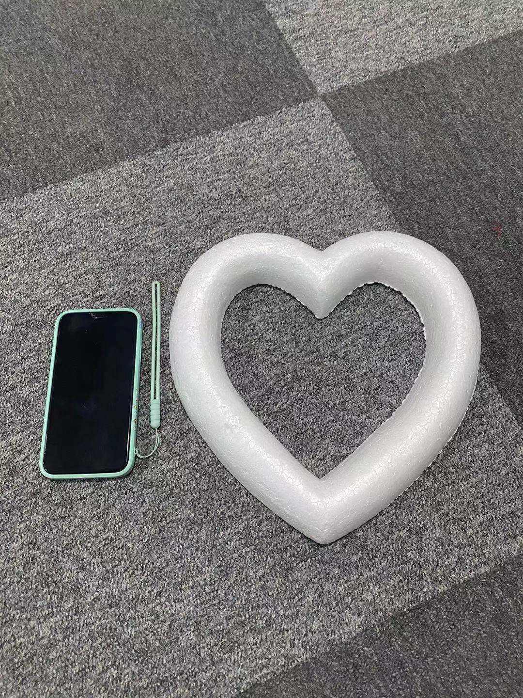 Ventas directas de la fábrica de gran tamaño paulilong espuma melocotón corazón sólido hueco amor boda decoración de jardín de infantes 30-75