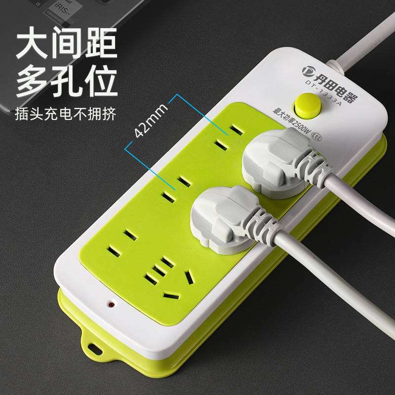 批发排插座电源插板带线开关多孔多用插排家用大功率多功能插线板