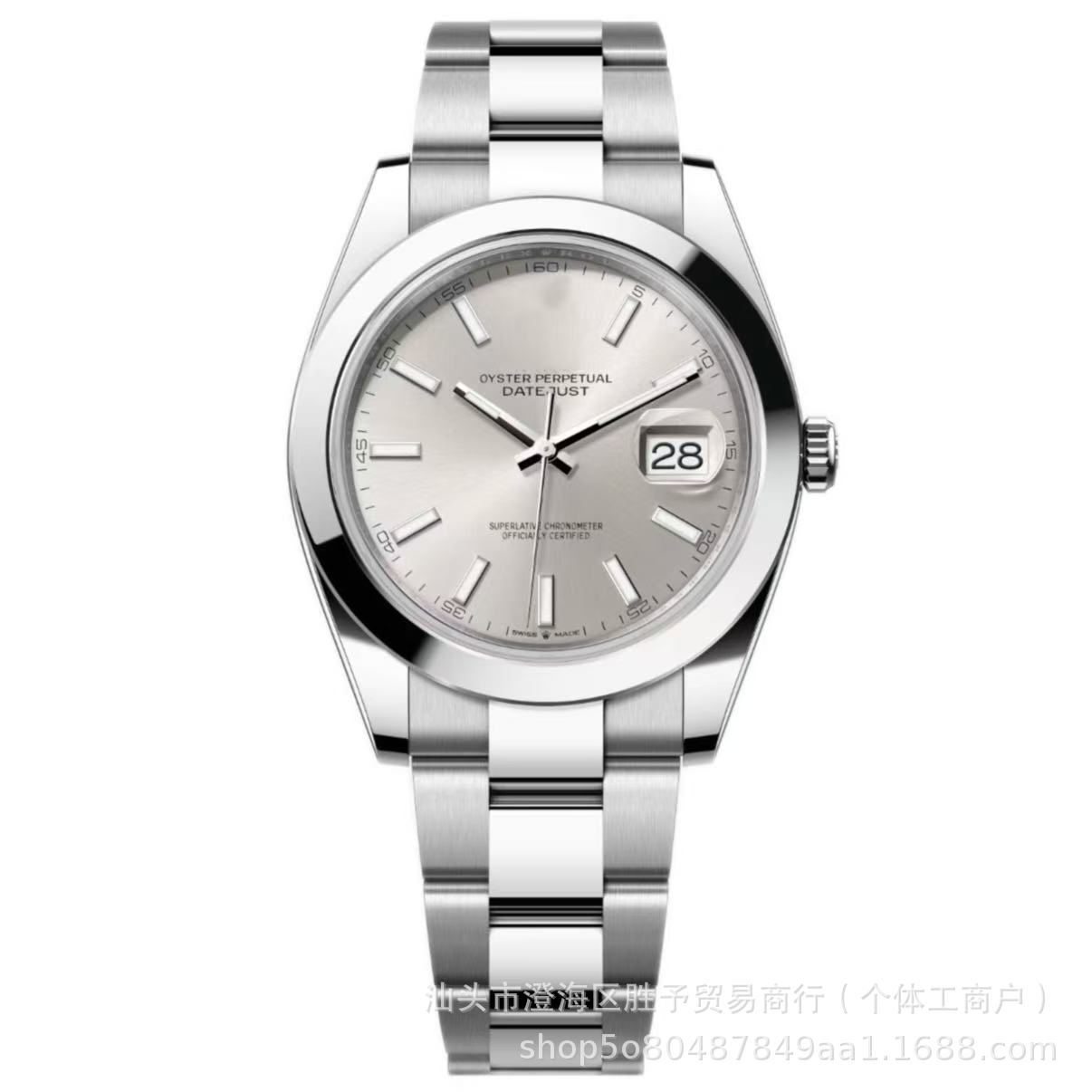 Fábrica C reloj de pulsera tipo diario de apertura de reloj de pulsera hombre correa de acero cara romana impermeable reloj mecánico automático completo