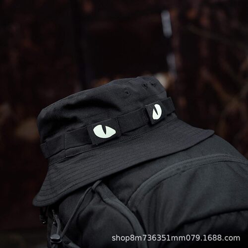 Reflective Night Light Night Recognition Badge Creative Cat Eye Velcro Hook and Loop Backpack Hat Outdoor MOLLE Pendant 
