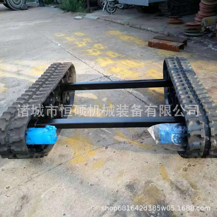 恒硕液压履带缓冲式底盘 橡胶履带底盘电动遥控履带机器人底盘