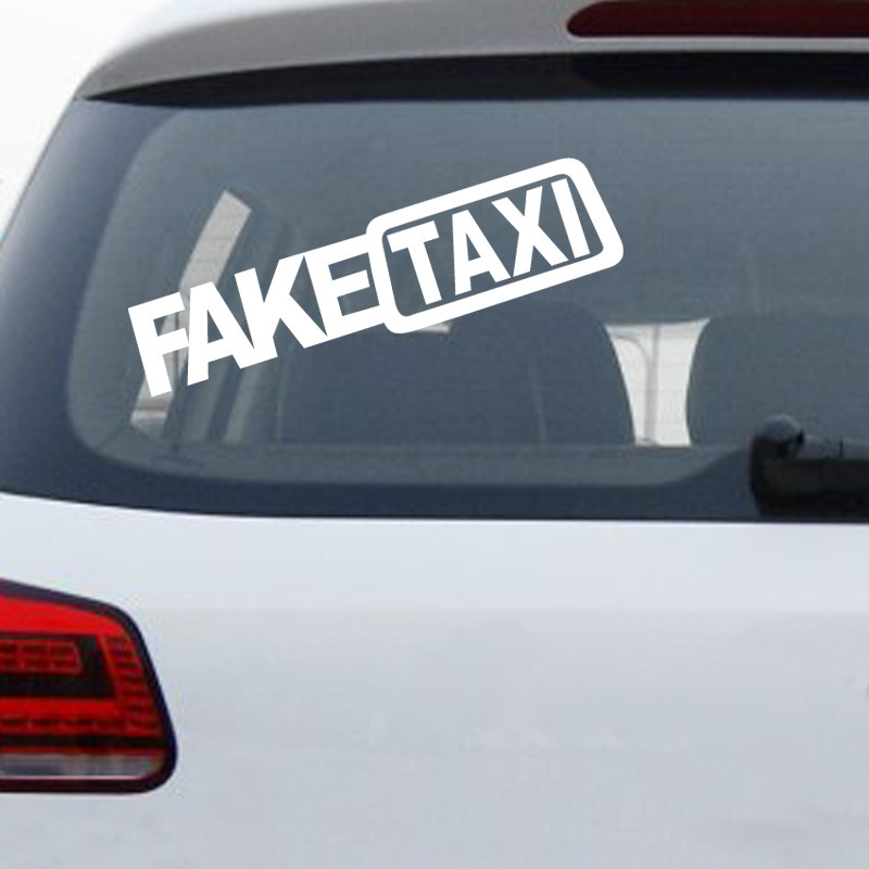 FAKE TAXI drift logo divertido pegatinas de coches Comercio exterior Venta caliente pegatinas reflectantes de Europa y América