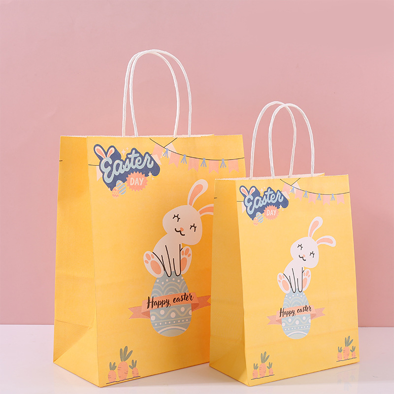 Bolso de dibujos animados bolsa de papel Kraft estilo simple bolsa de regalo de cumpleaños bolsa de regalo para niños fábrica en stock al por mayor