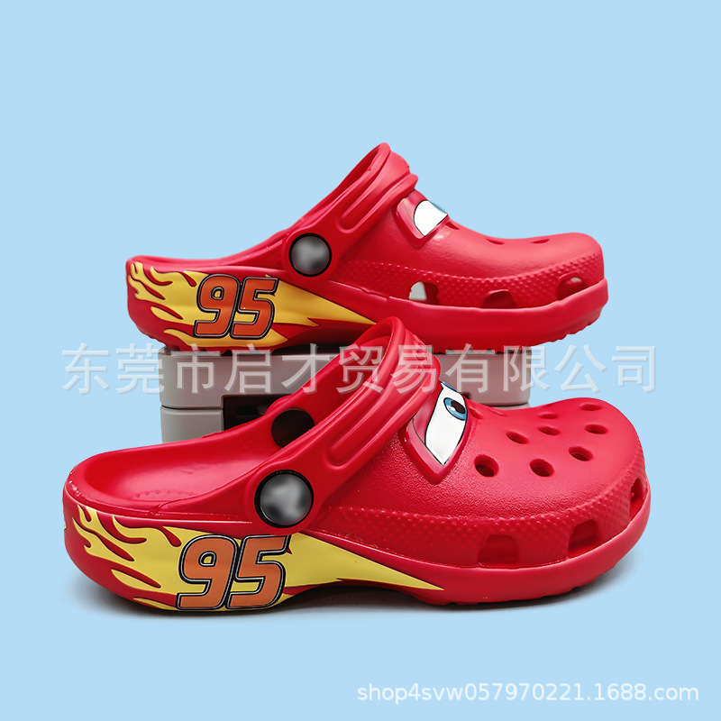 Cross nuevo cartón de dibujos animados monstruos eléctricos de ojos grandes zapatos antideslizantes para niños sandalias al por mayor