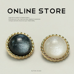 Metal buttons for a little princess and noblewoman-style woolen coat, embellished with buttons on both sides of a double-sided cashmere coat open sweater.