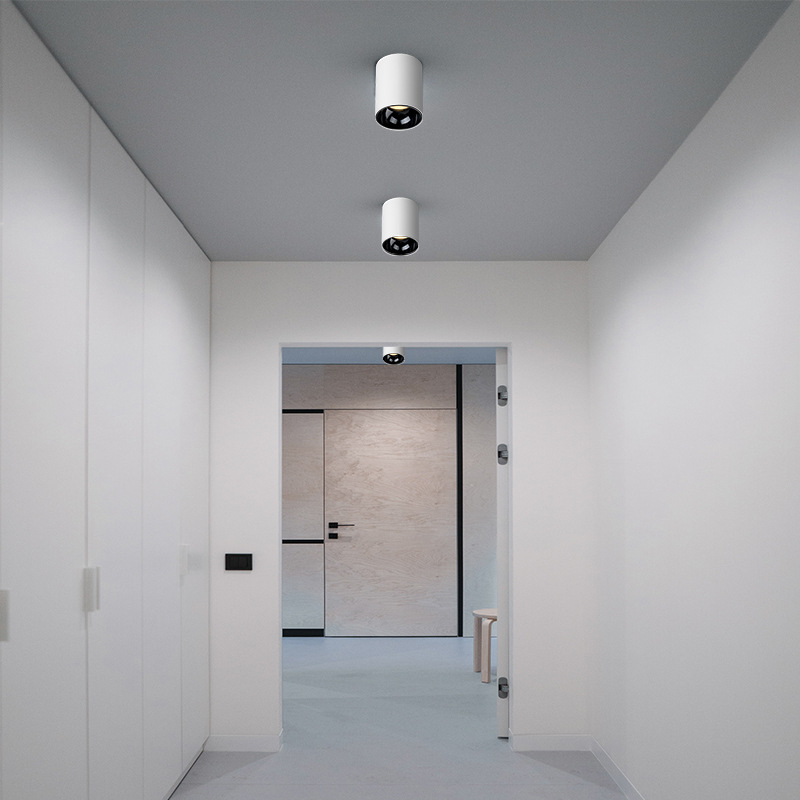 LED superficie montada downlight COB superficie montada proyector agujero-libre techo downlight redondo 15w18w24w tienda lámpara de techo