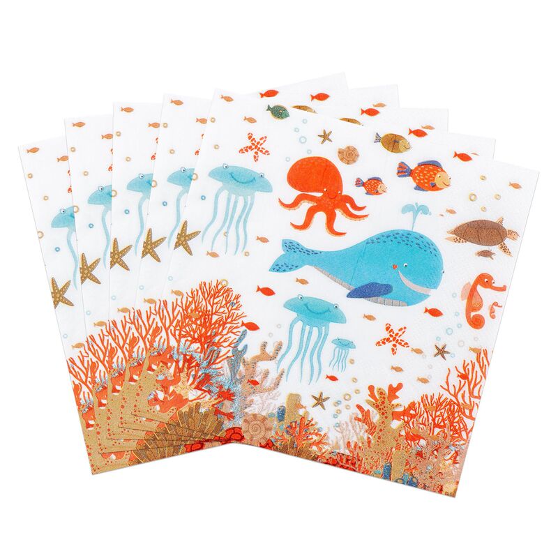 Amazon Sea World Printed Napkins Birthday Party Restaurant Square Tissues Disposable Party Tissues Wholesale Amazon Sea World Printed Napkins Birthday Party Restaurant Square Tissues Disposable Party Tissues Wholesale