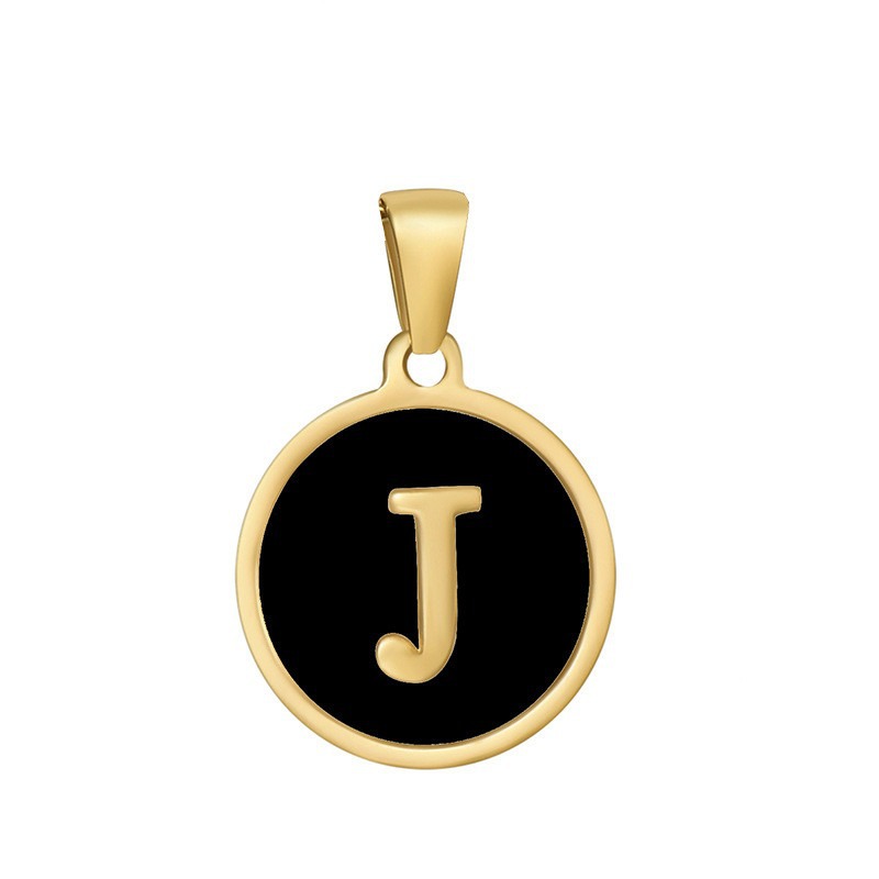4g Weight Pendant Jewelry Making Type 16mm Jewelry Making Size DIY Jewelry Accessories Classification 1 Piece Quantity 304 Stainless Steel Material Letter, Word Pattern Classic Style Style Enamel, Plating Craft Black Color 1 Piece 16mm 304 Stainless Steel Letter Word Pendant DIY Jewelry Accessories 10