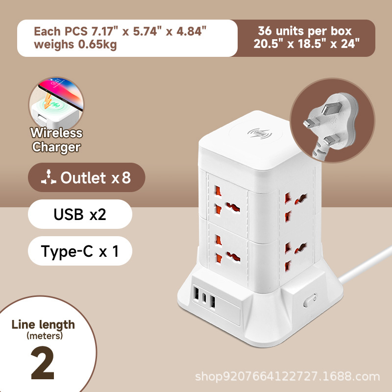 Especificación británica-2 metros-2 capas/USB/carga inalámbrica