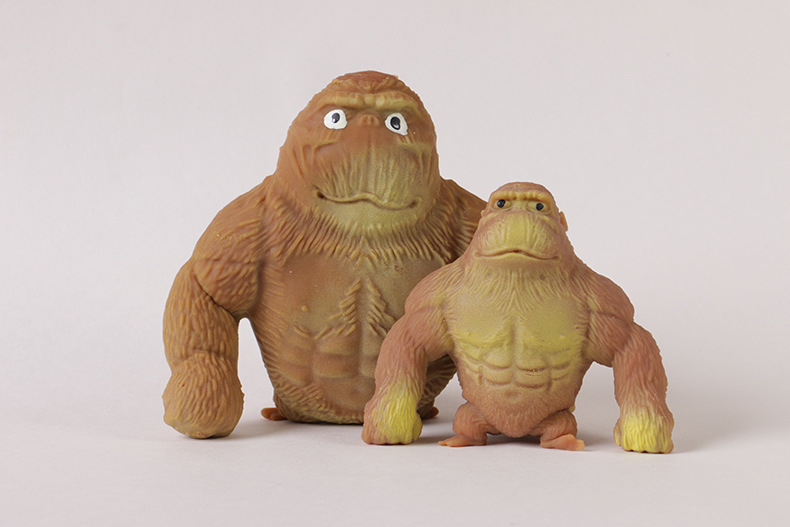 60g Weight Fidget Toys, squishy toy Toys Type TPR Material Orangutan Pattern Cartoon Style, Basic Style Total Huang Decompression Gorilla Toy Big Mouth Donkey Decompression Squeezing Toy Sand Carving Vent Artifact Bobo Chicken Internet-Famous Toys 1