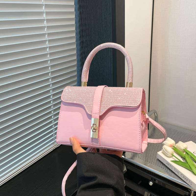 女性のためのクロスボーダーハイエンドバッグ 2025 夏の新しい光沢のあるステッチハンドバッグライト高級西洋スタイルシングルショルダークロスボディバッグ|undefined