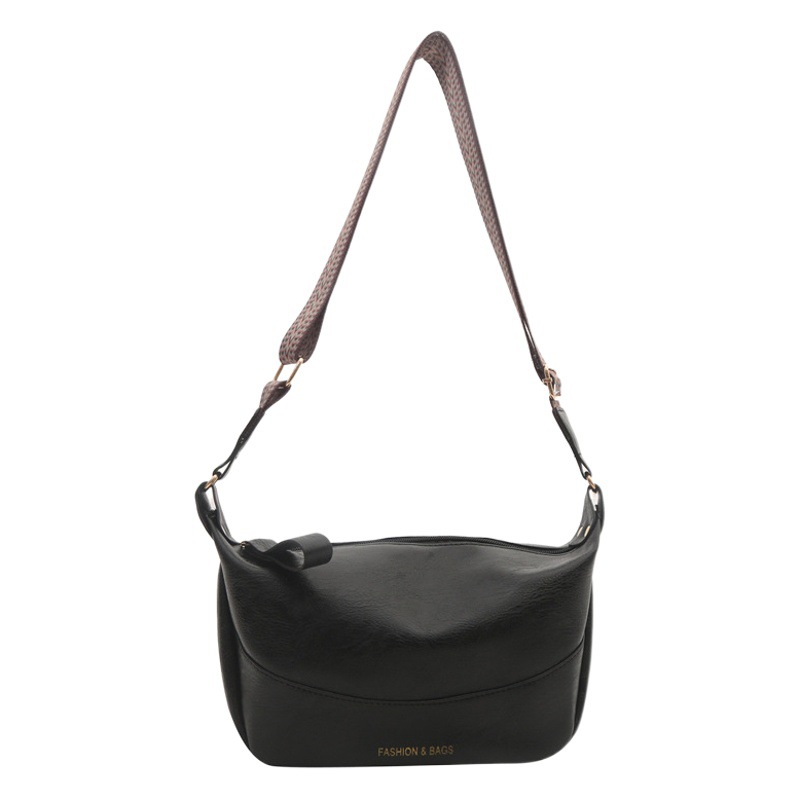 2024 moda Primavera pequeño bolso de las mujeres simple estilo retro bolsa de dumpling portátil suave Pu hombro bolsa de mensajero de moda transfronteriza