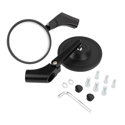 Suitable for pedal motorcycle rearview mirror mirror Mavericks electric car rearview mirror electric motorcycle suitable for rearview mirror reversing (Motorcycle rearview mirror) - black-white-glass