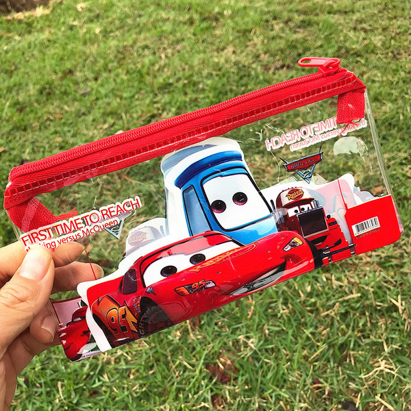 Cartoon cute waterproof transparent pencil case with zipper for…