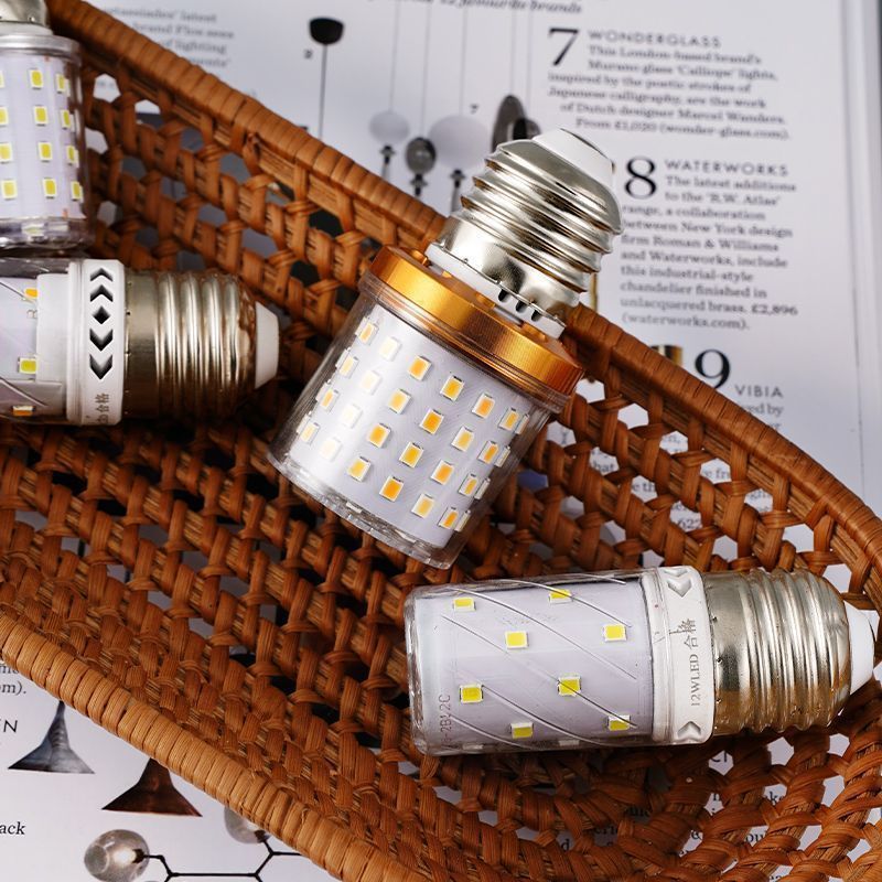 Lámpara de maíz LED ultra brillante ahorro de energía e27 e14 tornillo 12W sala de estar doméstica dormitorio lámpara de maíz de luz blanca
