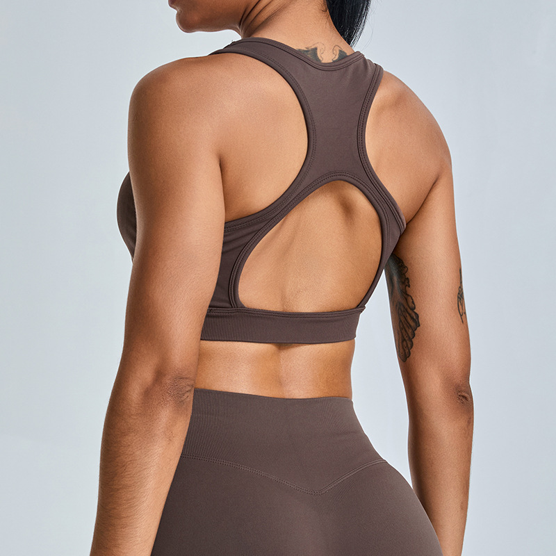 Nuevo cross-border de alta resistencia V-collar ropa interior deportiva chaleco de yoga femenino antichoque poliestireno acústico bra de fitness