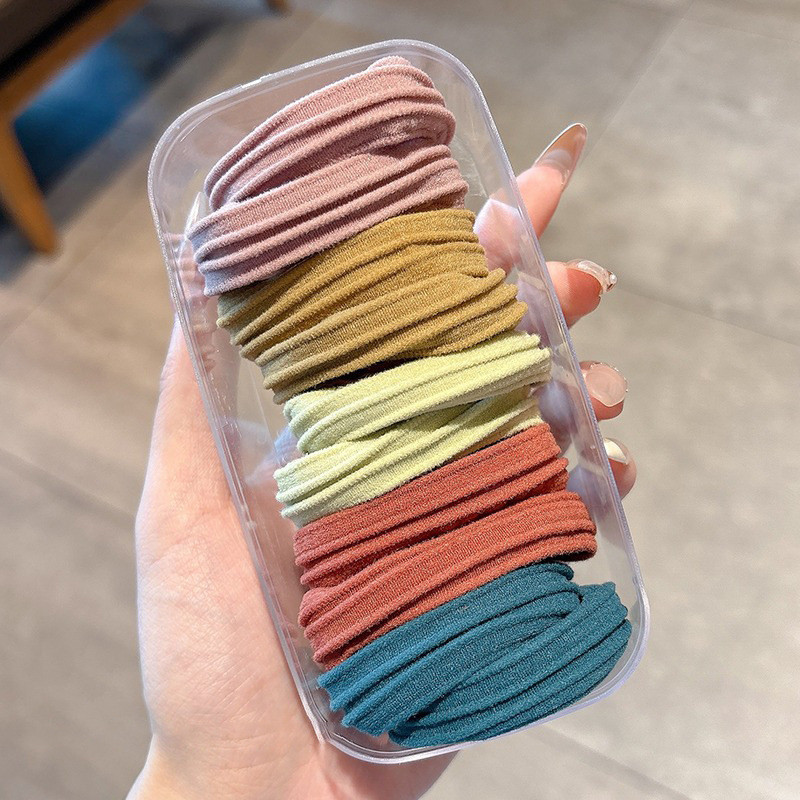 Tela de goma simple y duradera de alta elasticidad para mujeres, anillo de cabello para niños, cordón de cabello no lesiones, accesorios para el cabello diarios versátiles