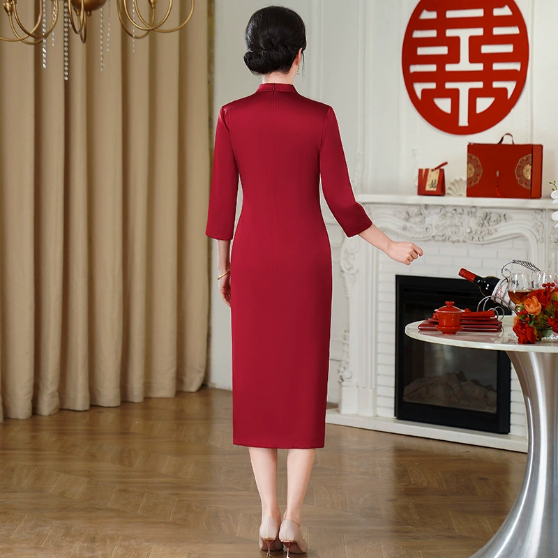 Летнее свадебное платье, элегантный элитный чонсам для матери