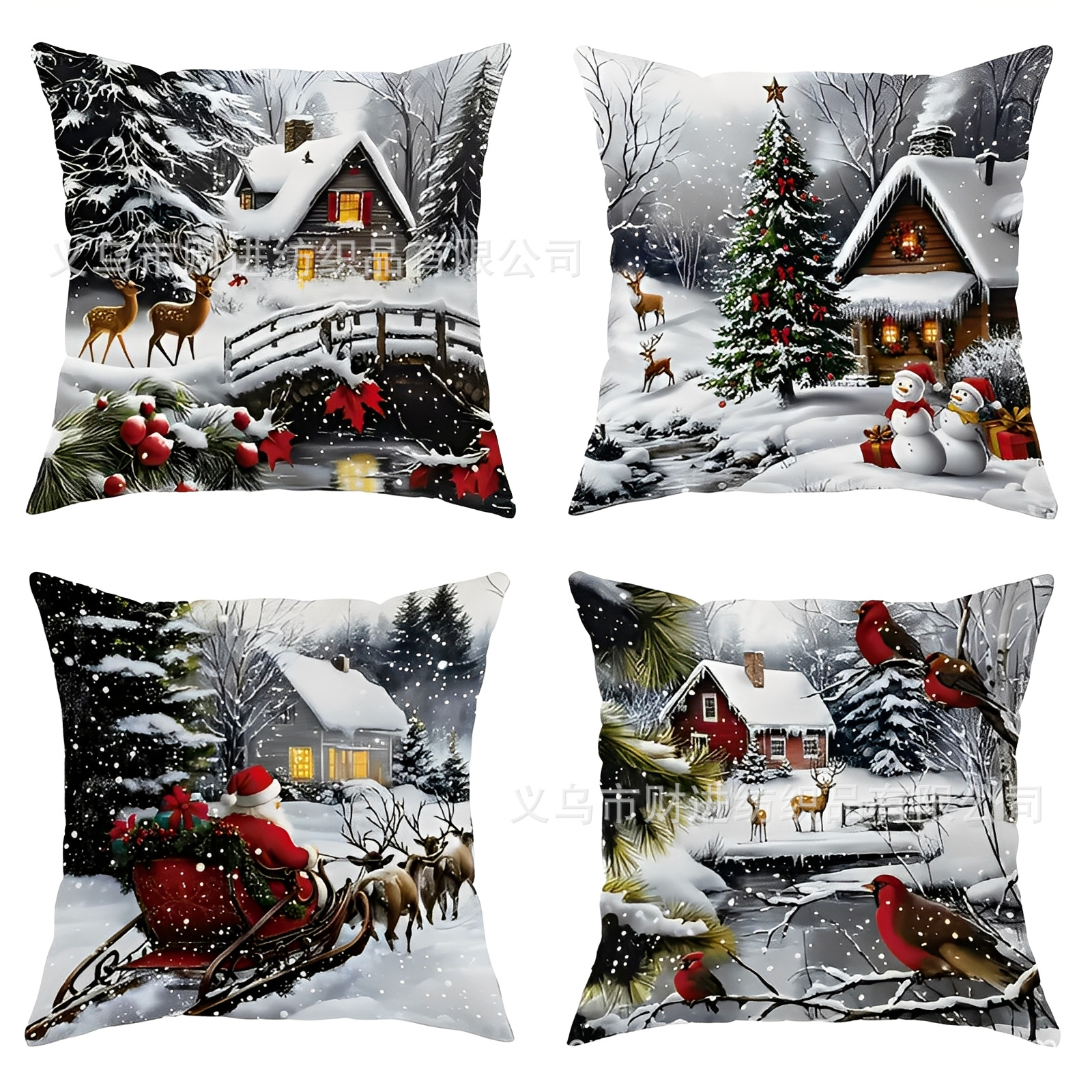 Transfronterizo Temu nueva combinación de Navidad abrazo funda de almohada Amazon casa sofá decoración cojín funda de almohada al por mayor image 6