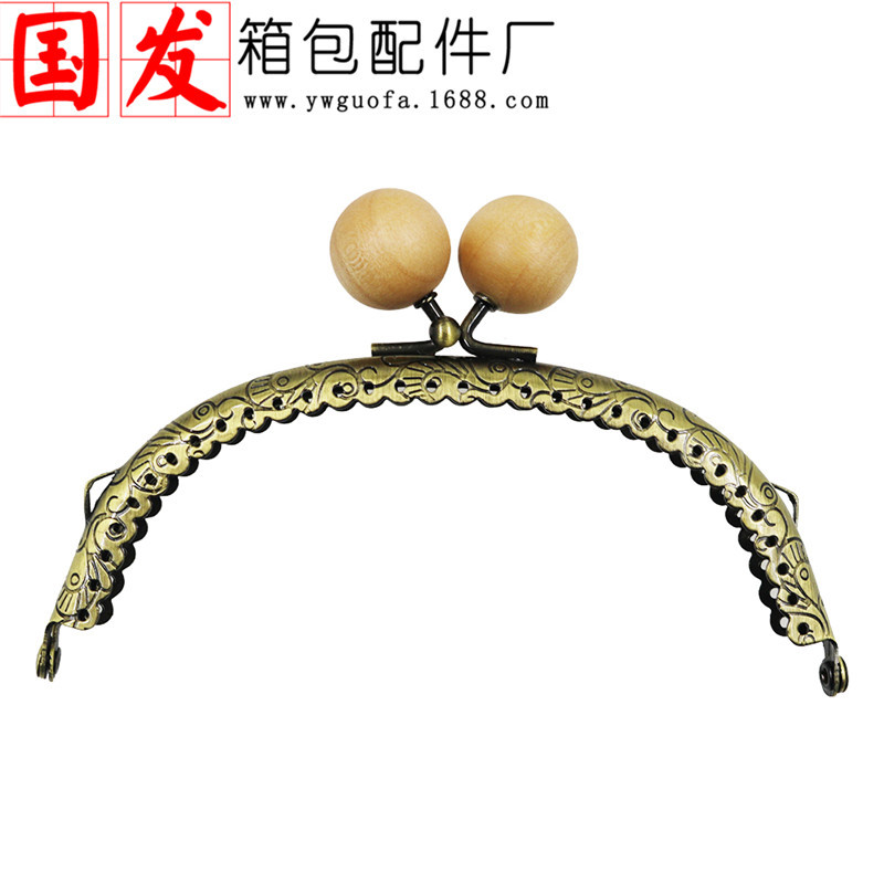 12.5cm arco dragón-fénix flor de encaje de madera oro 20MM madera maciza perlas de dulces japonesas 4 colores opcionales