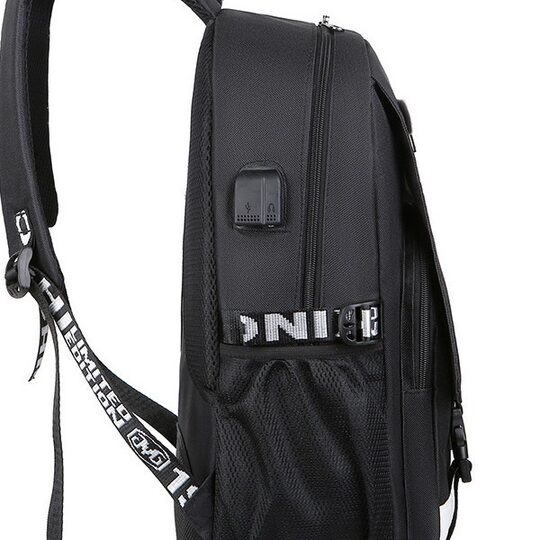 Cross-Border New 2024 New Oxford Cloth Fashion Backpack USB Charging Backpack Outdoor Leisure Student School Bag