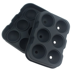 Silicone ice box whiskey round ice cube mold large 6-pack ice cube ice ball frozen ball silicone mold
