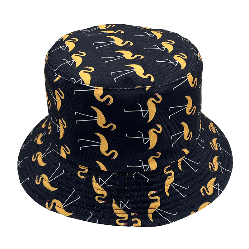 Unisex Hip-hop Sweet Flamingo Shark Flat Eaves Bucket Hat display picture 3