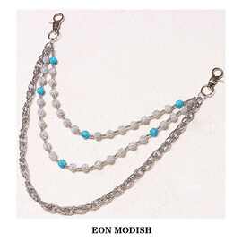 Eon Modish Y2K满钻球多层裤链 彩色水钻腰挂链 嘻哈街头闪亮风百