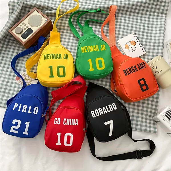 Children's Bag 2026 Summer New Cartoon Big Smiley Oxford Cloth Children's Chest Bag Kindergarten Baby Crossbody Bag