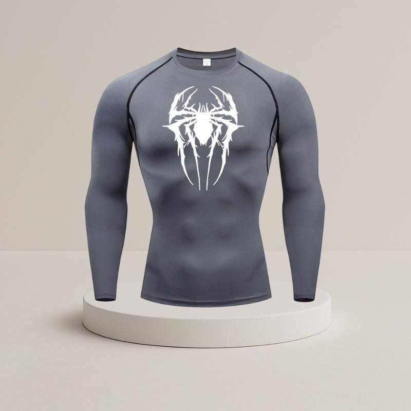 Men's Sports Long Sleeve Training T-shirt Quick Drying Printed Top_voghion.com