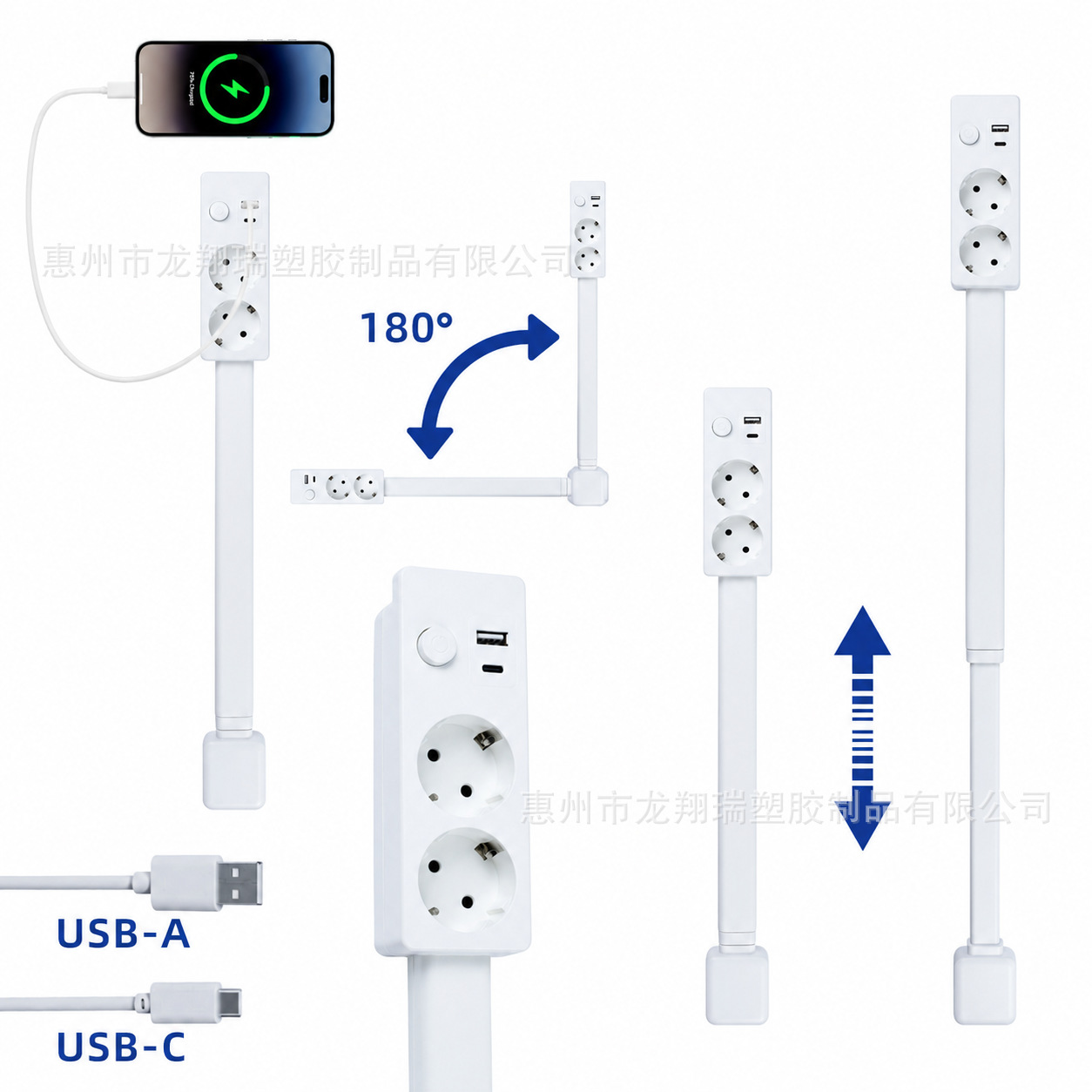 Nuevos productos transfronterizos Electrical Outlet Extender Enchufe Sofá Mesilla de noche Expansor