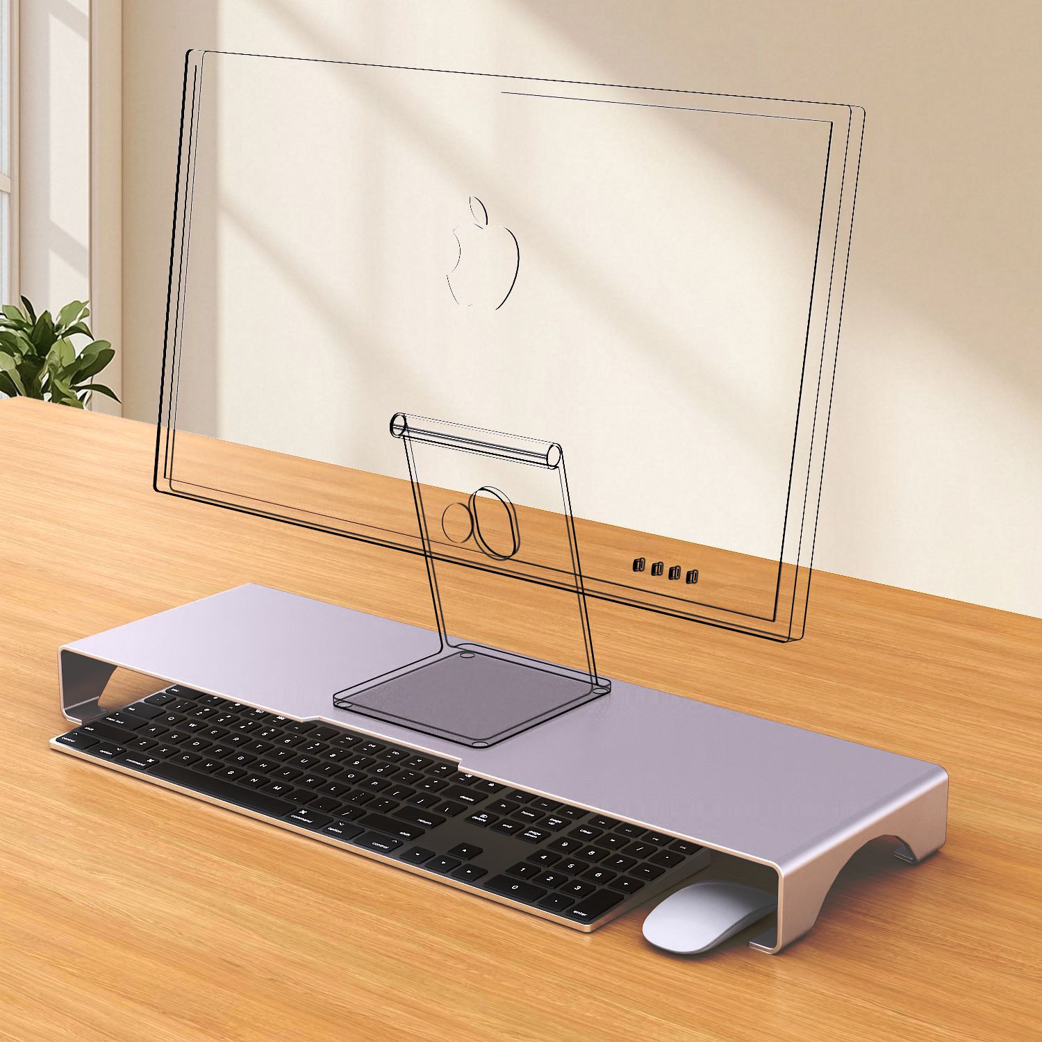 Soporte de aluminio para computadora portátil, elevador de almacenamiento, soporte de metal para computadora portátil, soporte estable para oficina y hogar