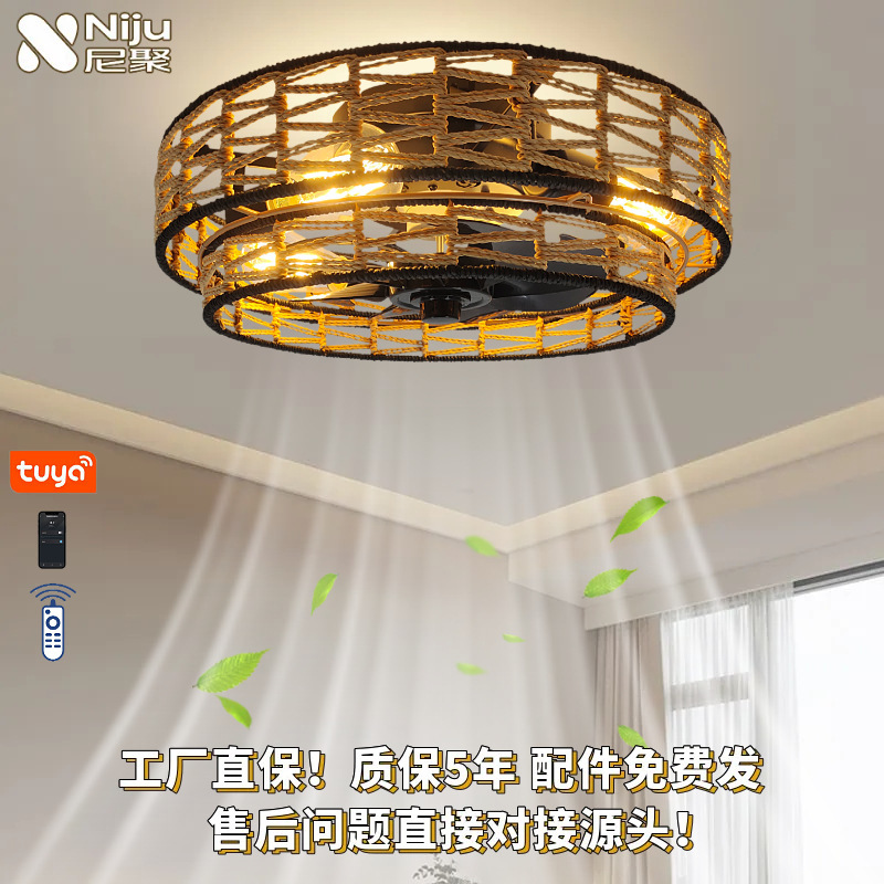 French-Style Light Luxury Fan Light Integrated Dining Room Ceiling Fan Light, American-Style Natural Wood Fan Light, Designer Vintage Living Room Light French-Style Light Luxury Fan Light Integrated Dining Room Ceiling Fan Light, American-Style Natural Wood Fan Light, Designer Vintage Living Room Light