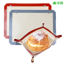 纽扣硅胶烤垫耐高温硅胶玻璃纤维烘培垫面包披萨烤鸡防漏烤箱垫子