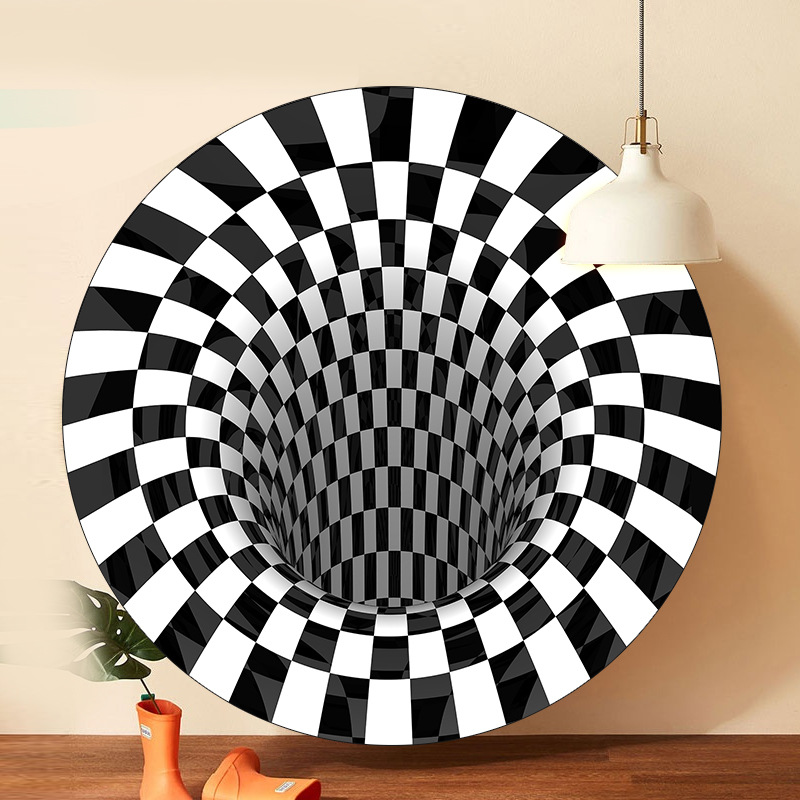 Visión estéreo transfronteriza vértigo alfombra entrada del Hogar sala de estar sofá mesa de café alfombra de piso de ilusión alfombra de terciopelo de cristal