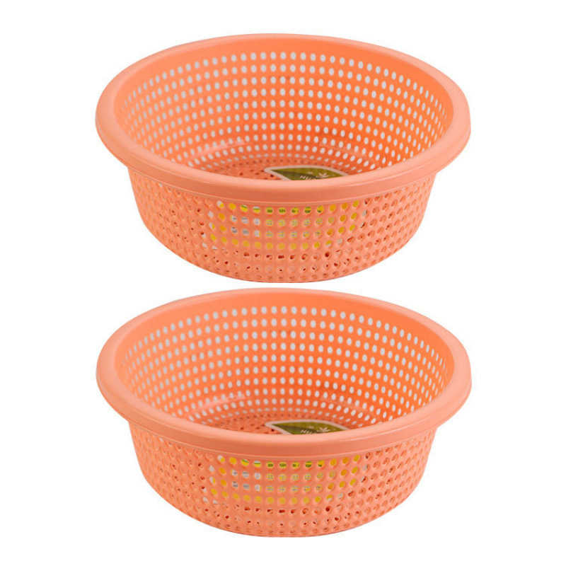 プラスチック排水バスケットキッチン肥厚大型新しい野菜洗濯バスケット家庭用フルーツボウルラウンドフルーツ耐久性|undefined