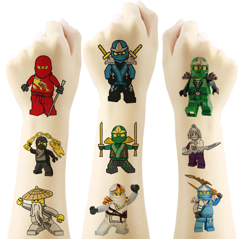 5X5Cm Ninjago Tattoo Stickers 20 Cartoon Tattoo Stickers Water Transfer Disposable Tattoo Birthday Party 5X5Cm Ninjago Tattoo Stickers 20 Cartoon Tattoo Stickers Water Transfer Disposable Tattoo Birthday Party