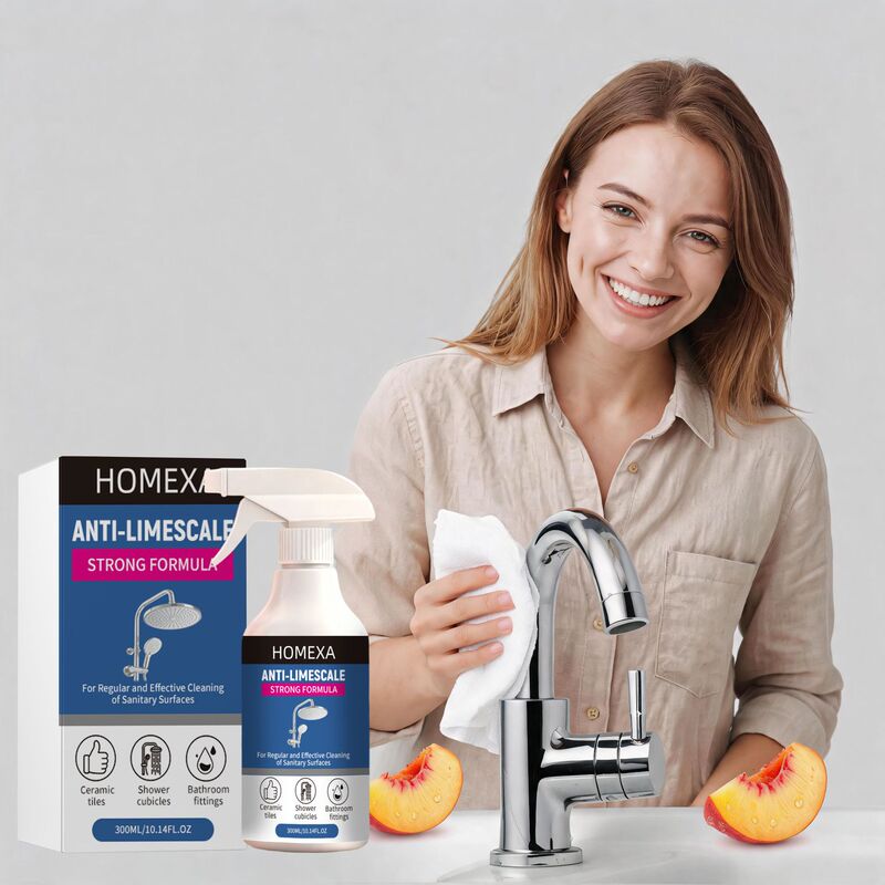 HOMEXA Descaling Agent - Daily Cleaning Spray for Stains and Scale on Ceramic Tiles, Shower Rooms, and Bathroom Hardware Surfaces HOMEXA Descaling Agent - Daily Cleaning Spray for Stains and Scale on Ceramic Tiles, Shower Rooms, and Bathroom Hardware Surfaces