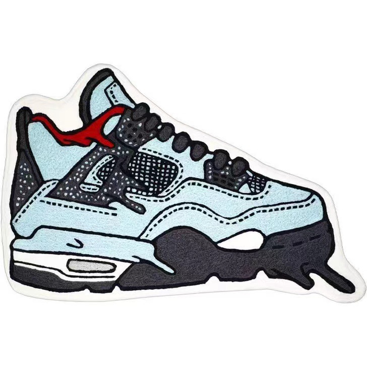 Zapatillas de deporte de marca de moda alfombra de piso de terciopelo de cristal irregular en forma de dibujos animados alfombra de piso de cachemira suministro transfronterizo entrega de una sola pieza