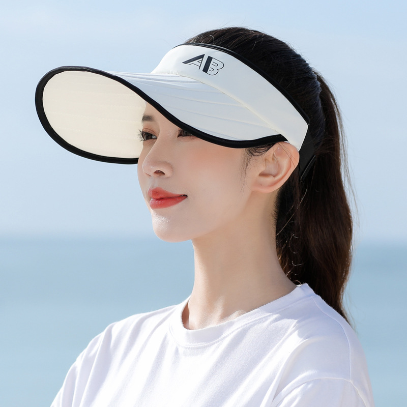 2022夏季新款帽子女韓版運動風空頂彎檐防曬遮陽帽戶外透氣太陽帽